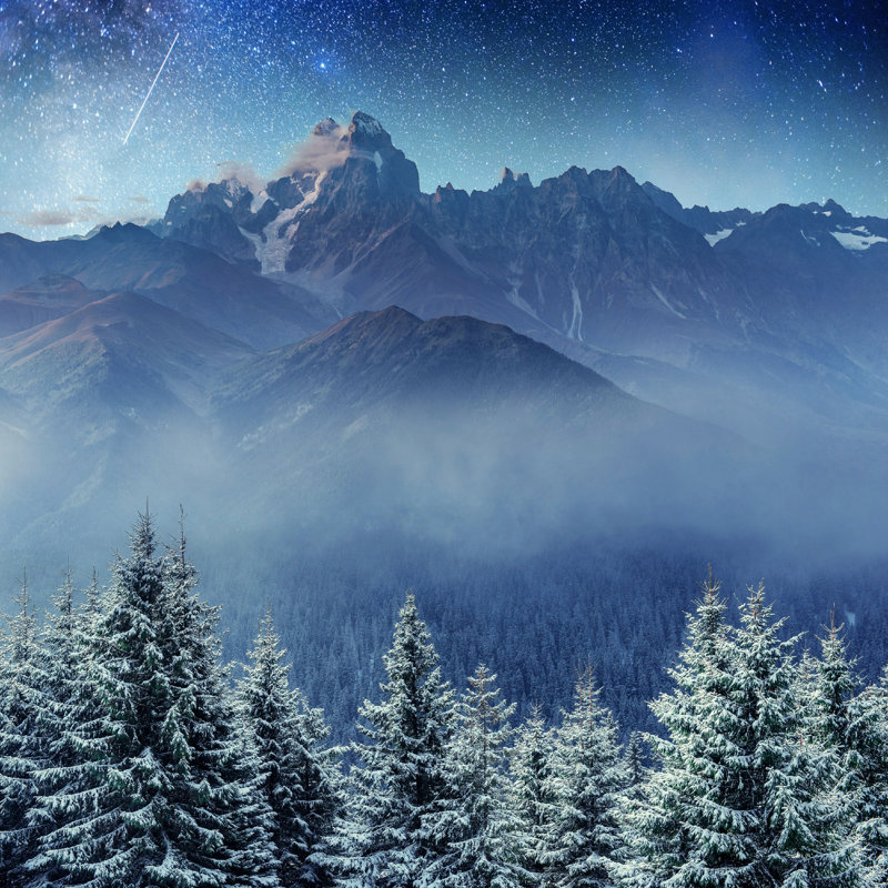 «Addolorata Starry Sky in Winter, UK», impression sur toile tendue, H 12 po x l 12 po