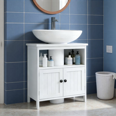 Modern Style Bathroom Under Sink Cabinet,Pedestal Sink Storage Cabinet(Not Included Bathroom Sink)