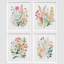 «Vibrant Wildflower» IDÉE4WALL, art mural encadré de fleurs sauvages colorées, ensemble de 4 impressions murales nature sauvage, décoration murale botanique floral pour le salon, impression encadrée de chambre à coucher 4 pièces-90162039-119405478