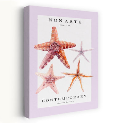 Contemporary Art Abstract Starfish Fish Coastal Landscape Art