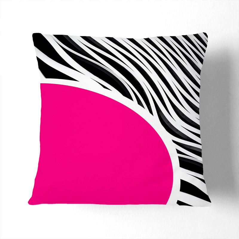 Abstract Zebra Lines No.1 Scatter Cushion, 40cm H x 40cm W x 15cm D