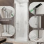 28"-30"W X 72"H Semi-Frameless 180° Rotatable Pivot Shower Door With 1/4 Inches Tempered Glass-120349517