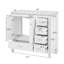 Meuble-lavabo 36 po avec lavabo en céramique, meuble-lavabo avec 5 tiroirs à fermeture en douceur et 2 portes à fermeture en douceur