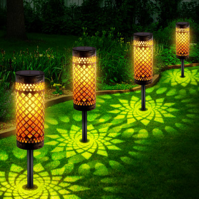 Solar Pathway Lights, Solar Garden Lights Outdoor Warm White, Waterproof Led Path Lights For Yard, Patio, Landscape, Walkway