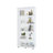 74" Tempered Glass Curio Cabinet 5-Tier China Cabinet Display Rack with Lockable Doors-1746544023