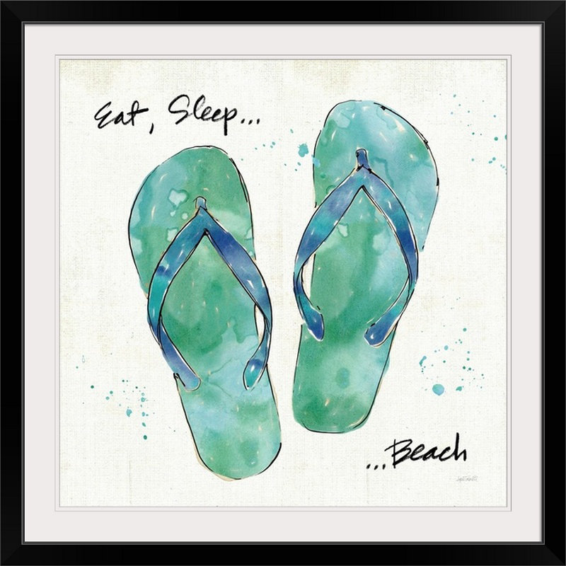 Mccarroll «Beach Divas VIII» par Anne Tavoletti, reproduction d'art, H 38 po x l 38 po x P 1 po, Cadre noir