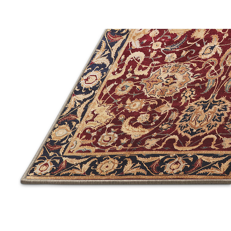Tapis oriental rouge / beige Hamlig, Rectangle 4 pi x 6 pi