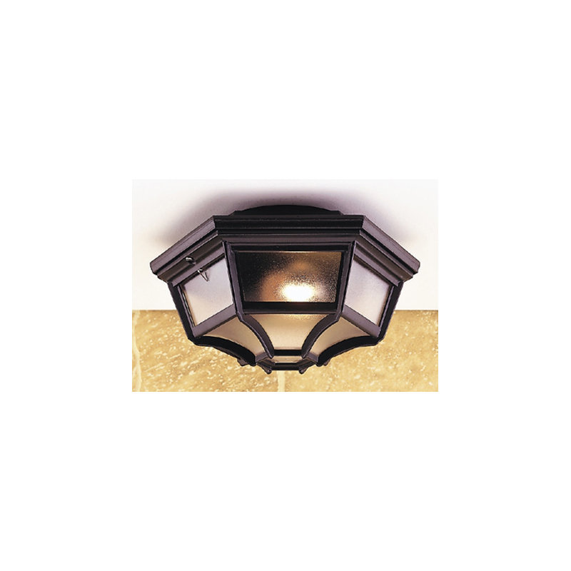 6 Panel Black Outdoor Bulkhead Light
