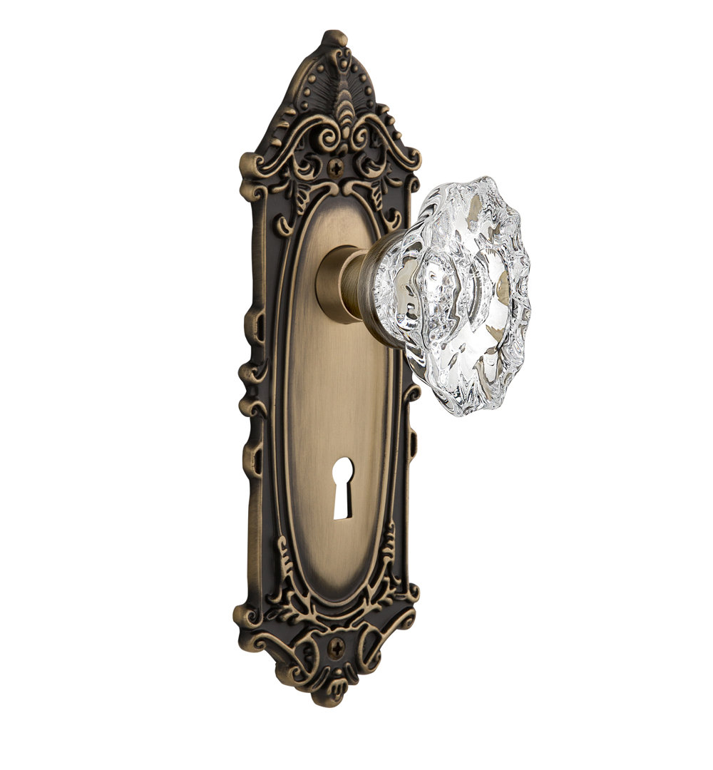 Victorian Plate with Decorative Keyhole and Chateau Door Knob Nostalgic Warehouse 