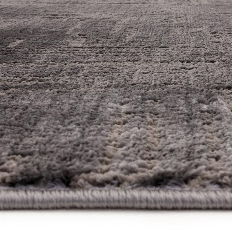 Sugna Geometric Criss Cross Charcoal Area Rug, Rectangle 160 x 220 cm
