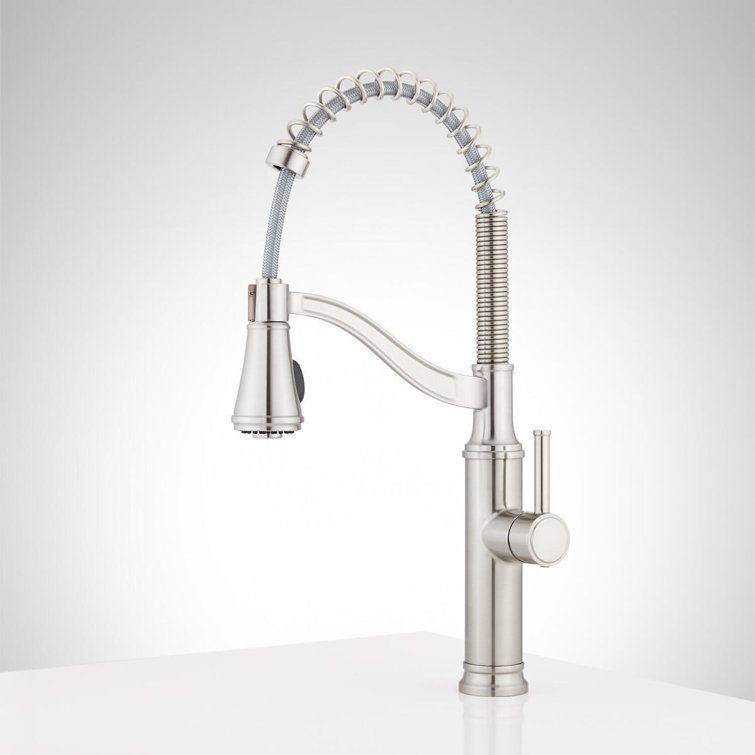 Pull Down Single Handle Kitchen Faucet with Accessories