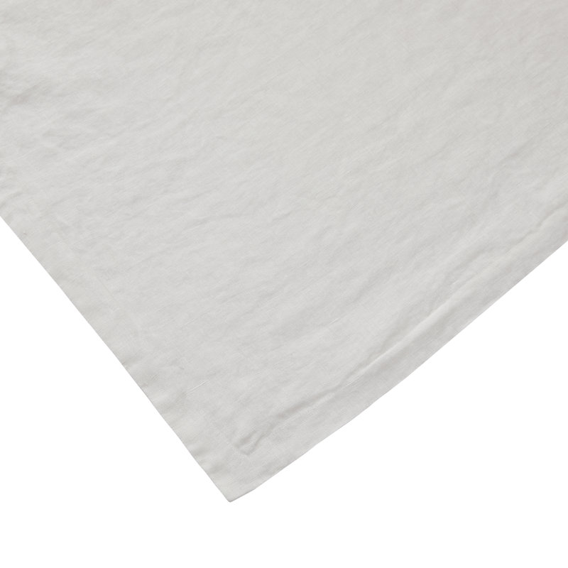 Linen Duvet Set, White, King Duvet Cover + 2 King Shams