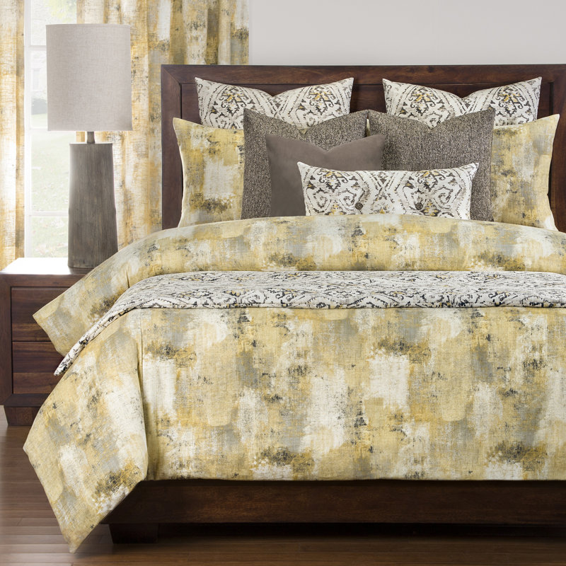 Ensemble de housse de couette Calcutta Luxury, Canari, Housse de couette grand +2 coussins décoratifs