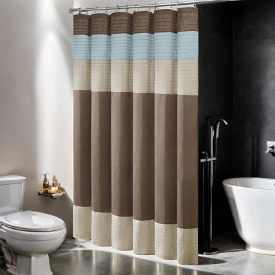 Faux Silk Shower Curtain 1pc