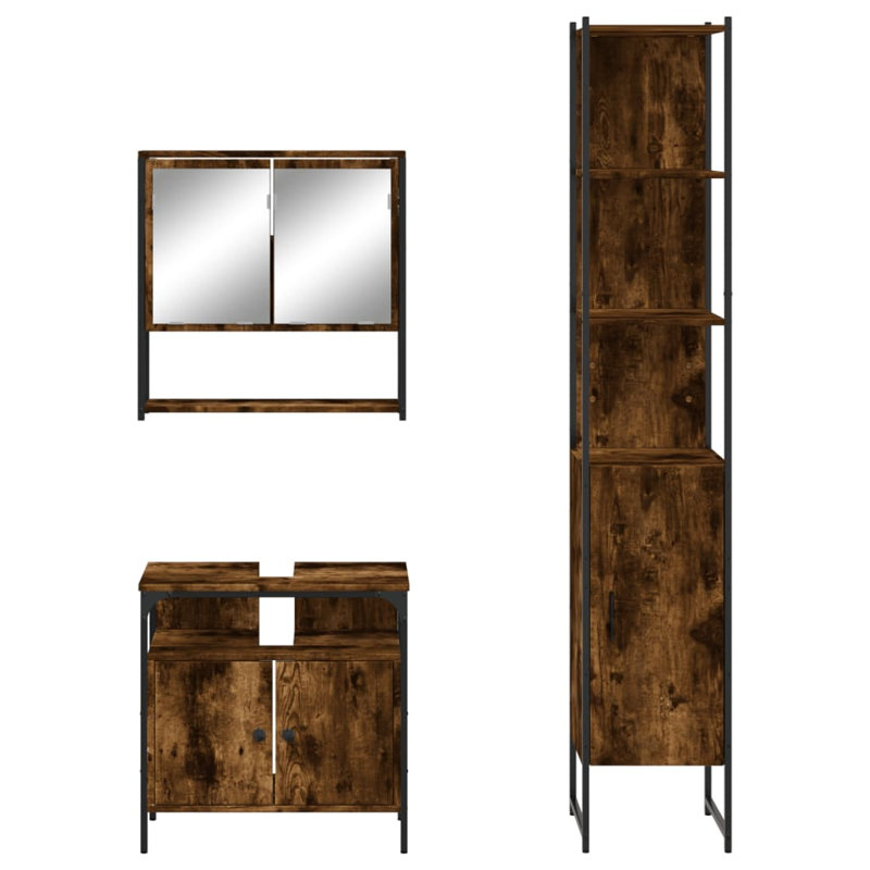 Abidah Bathroom Furniture Suite, Smoked Oak