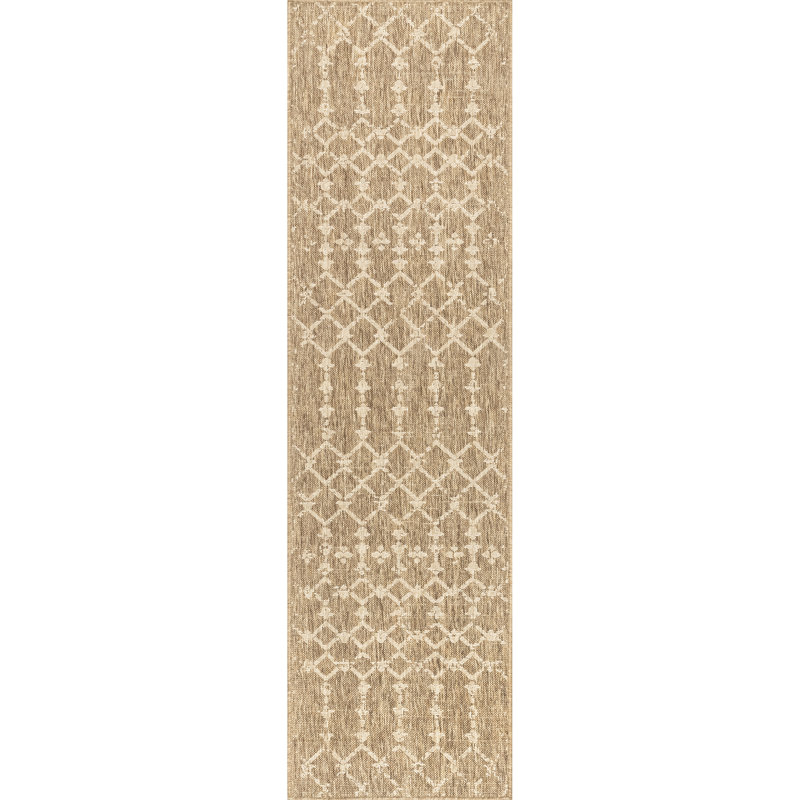 Tapis d'intérieur / extérieur brun Edelstein, Tapis de couloir 2 pi x 8 pi