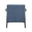 Chaise d'appoint - Meuble de salon en bois massif avec tissu d'ameublement en tissu bleu transitionnel-1498031984