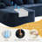 Chenille Boneless L-shaped Sectional Sofa With Curved Armrests And 4 Pillows, , Space-saving Compressed Design, Left-facing-1790057362