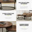 Nesting Coffee Tables, Set of 2 with 80cm & 60cm Round Tops, Steel Frame Fast Dispatch From UK Warehouse – Dispatched Within 2 Days-572747606