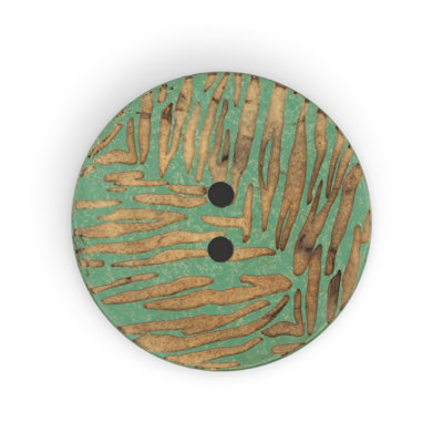 Bouton rond durable noix de coco Dritz, 23 mm, vert foncé, 6 boutons