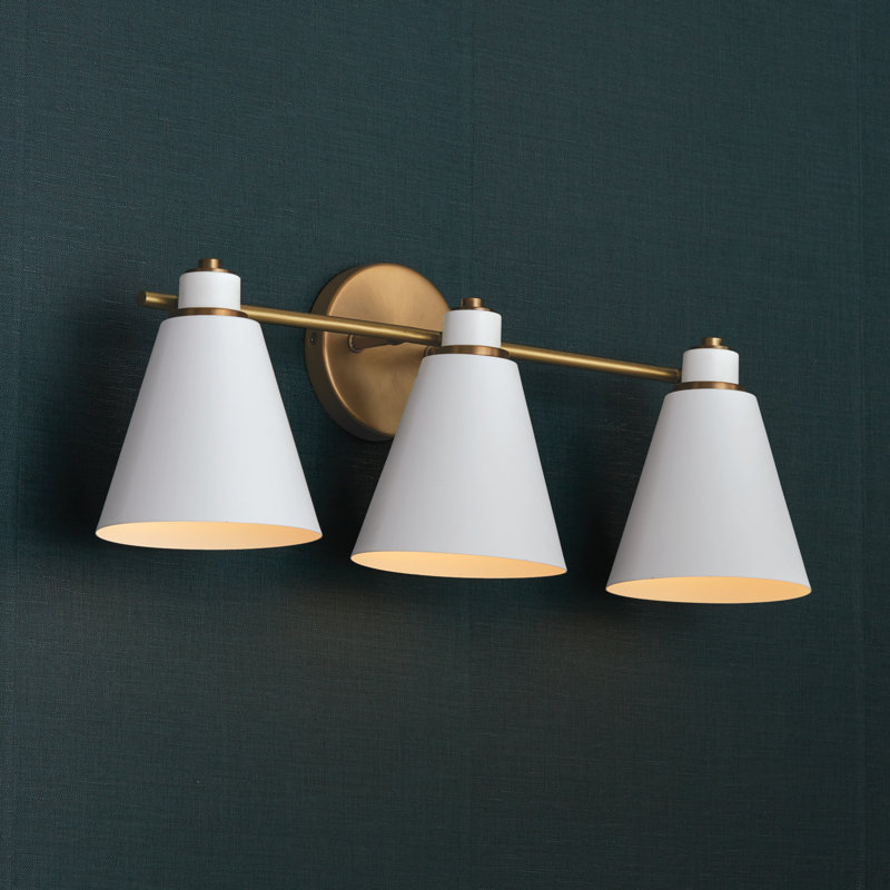 3 - Light Dimmable Vanity Light, White