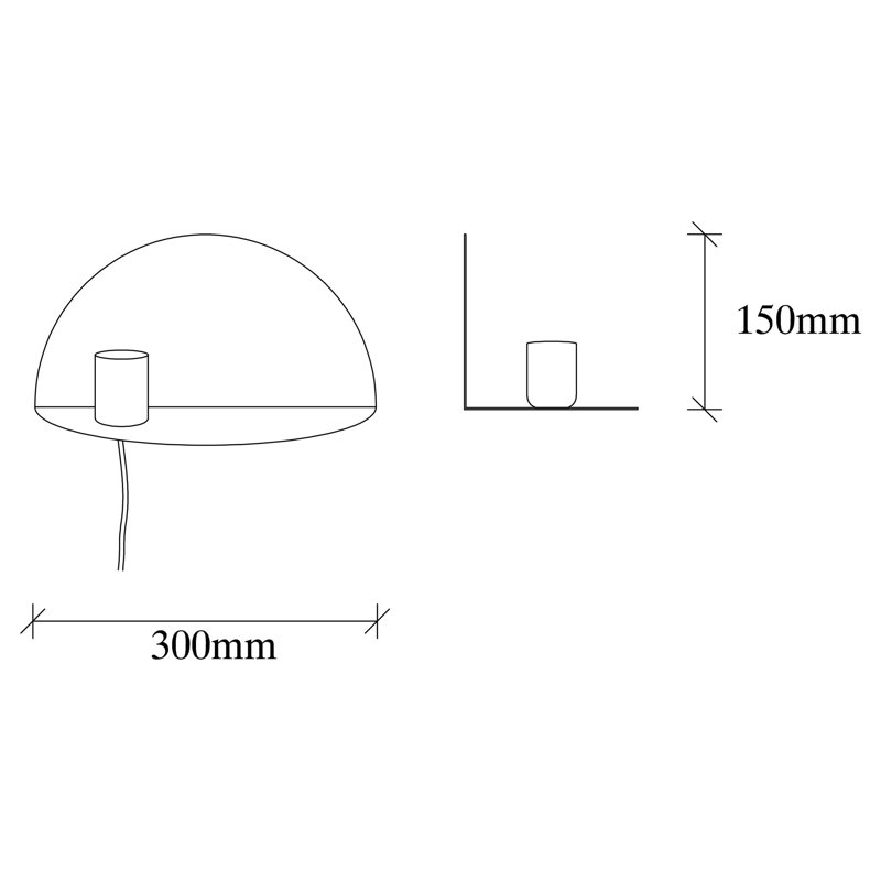 Applique murale encastrée 1 lumière à intensité variable Bria, H 5,91 po x l 5,91 po x P 11,81 po, Orange