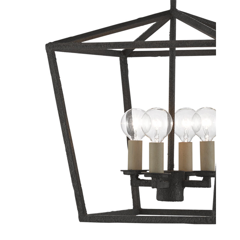 Denison 4 - Light Pendant, Molé Black, 16" H x 12" W x 12" D