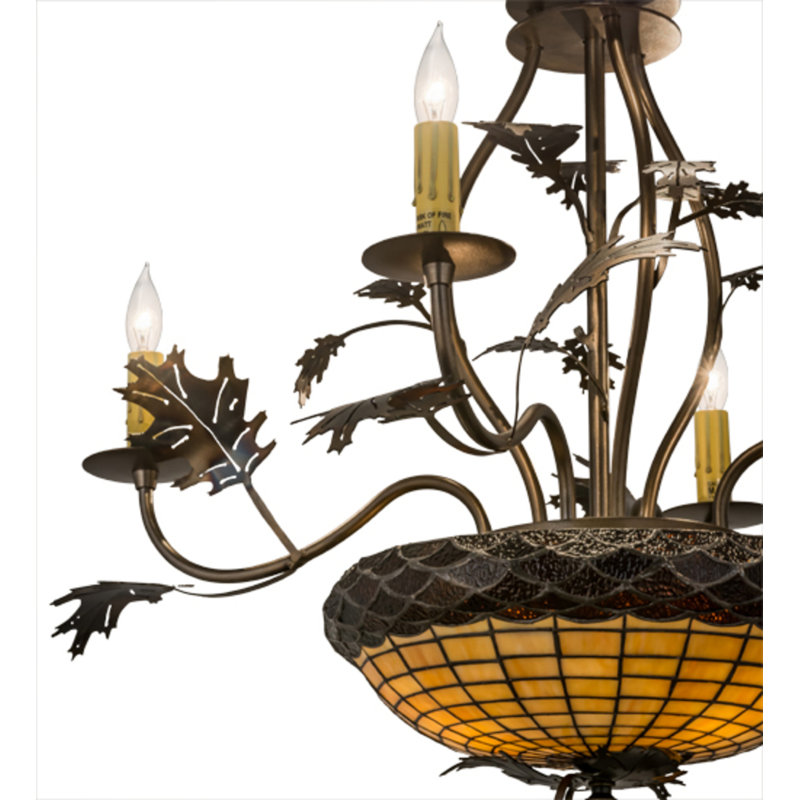 Greenbriar Oak 9 - Light Chandelier