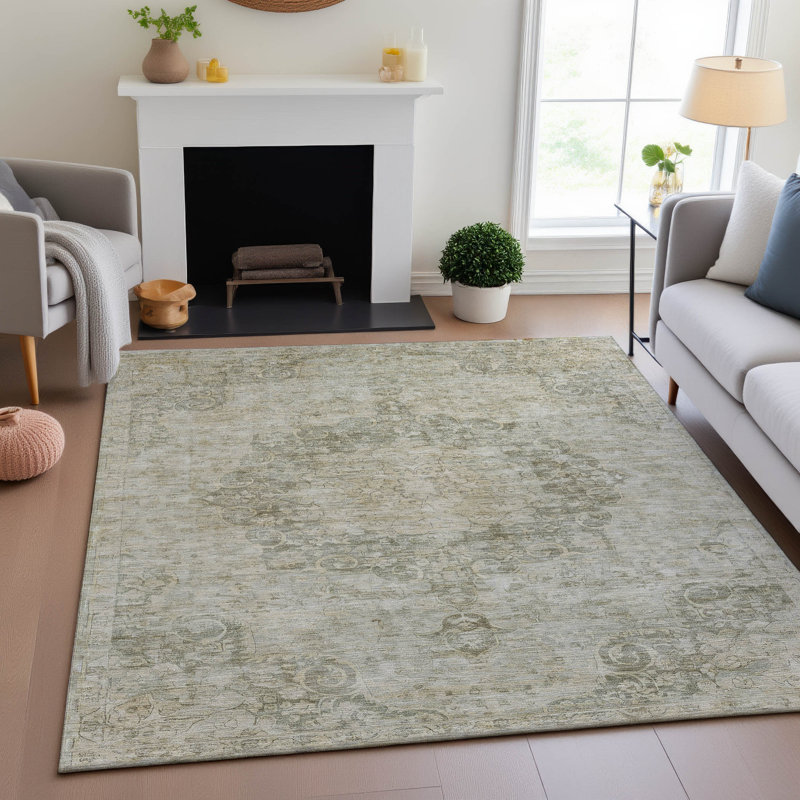 Premium Machine Washable Barry AMF1238 Global Rug, Rectangle 8' x 10'