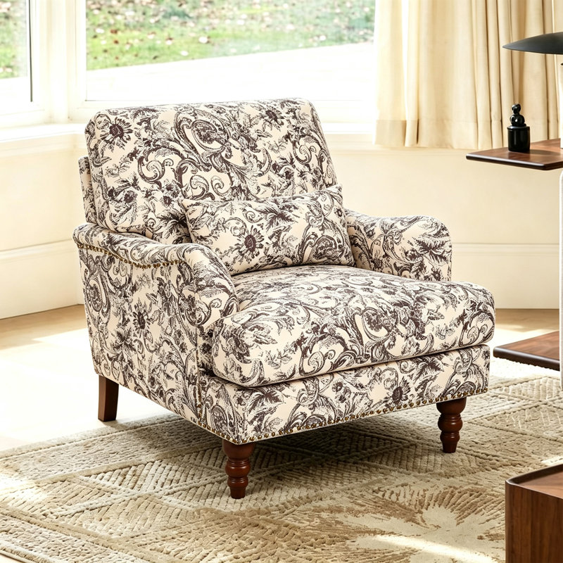 Fauteuil rembourré, Chenille rococo prune