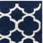 Rodgers Hand Woven Flat Weave Banana Silk/Wool/Cotton Geometric Rug in Navy/Ivory-1302693207