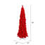 Pencil 6.5' Flocked Red Fir Artificial Christmas Tree with 250 LED Red Lights-239201418