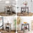 Farmhouse Square End Table with 2-Tier Storage Shelf, Small Space Nightstand for Living Room or Entryway, Easy Assembly-500977189