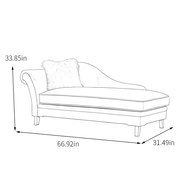 High density sponge sofa solid wood frame, Left Hand Facing
