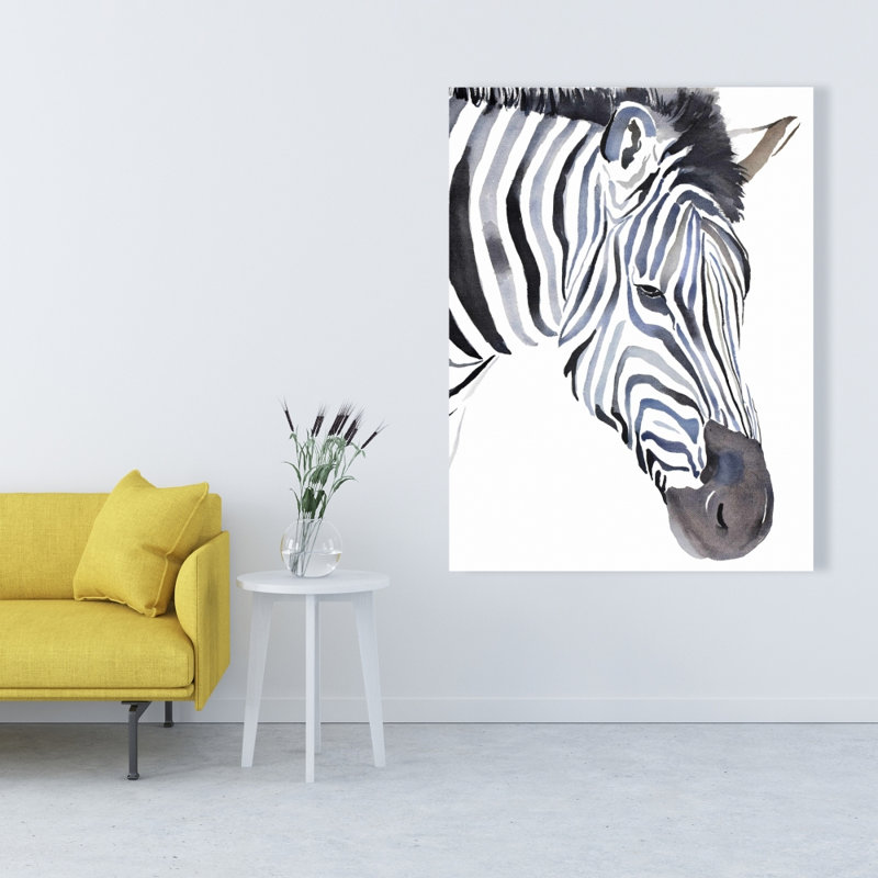Art sur toile zébrée | Décoration de salon élégante pour animaux