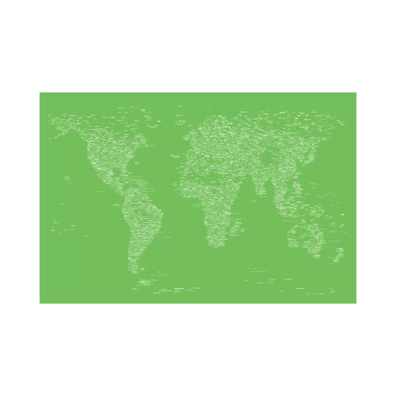 Font World Map by Michael Tompsett - Wrapped Canvas Print, 66.04 cm H x 45.72 cm W x 3.175 cm D