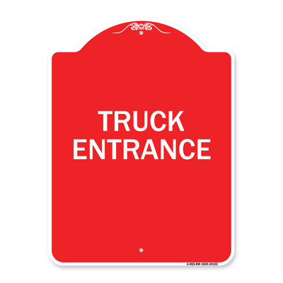 Signmission Designer Series Sign - Driveway Sign Truck Entrance/24122