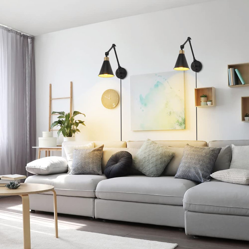 Port Morris Plug-in Swing Arm Sconce