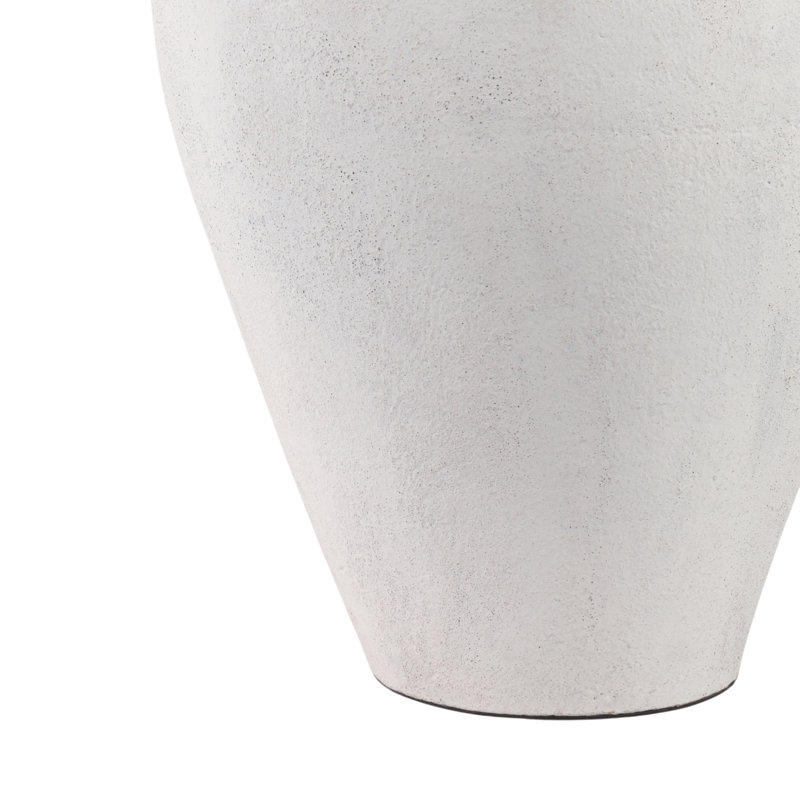Handmade Clay Floor Vase, Ivory