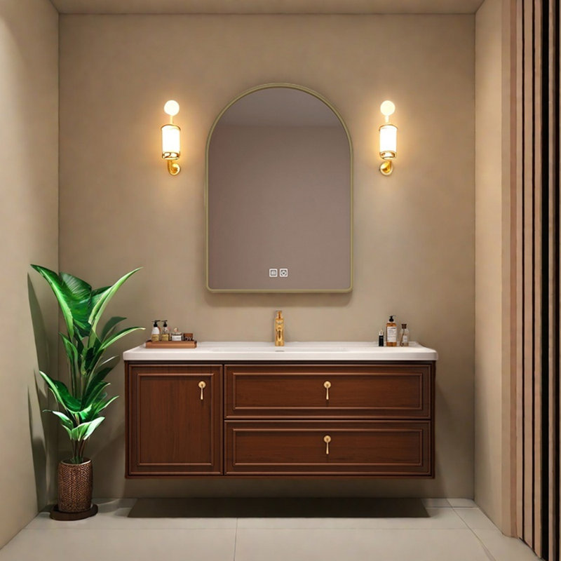 Simple retro bathroom cabinet