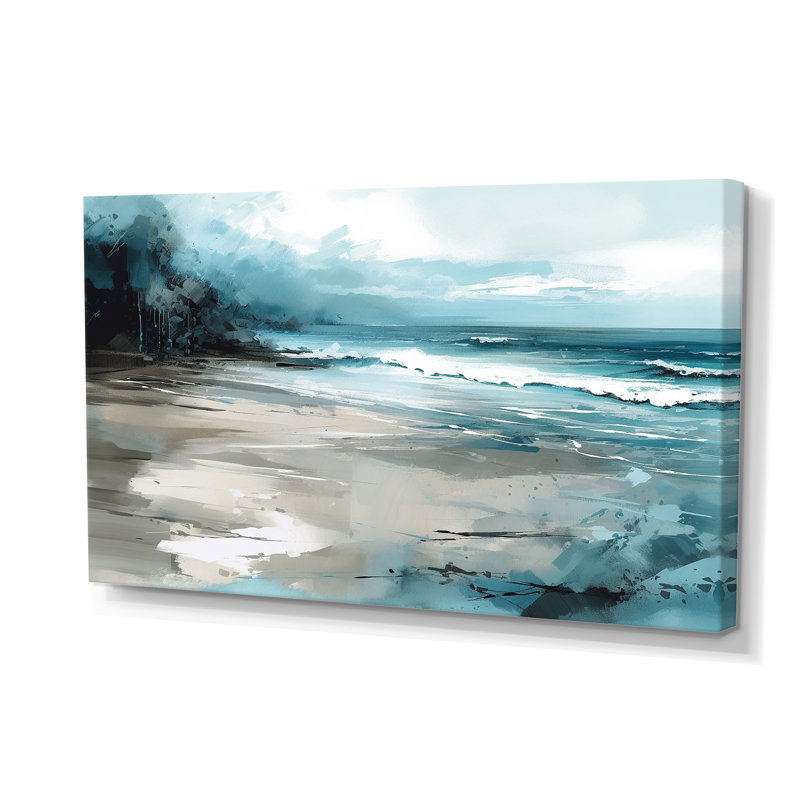 «Coastal Waves IV - Modern Beach», art mural