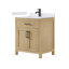 Meuble-lavabo simple autoportant 30 po avec plateau en marbre Beckett-127222802-61870903-61870899