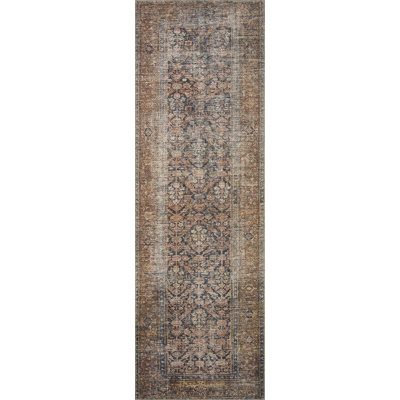 Amber Lewis x Loloi Billie Oriental Ink / Salmon Area Rug