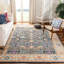 Tapis oriental crème / bleu marine / orange Christa-161330343