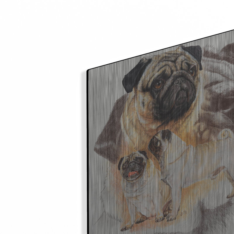 «Pug And Ghost» par Barbara Keith, H 16 po x l 12 po