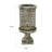 Decorative Candle Holder, Filigree Design, Distressed Gray Cement 12 Inch