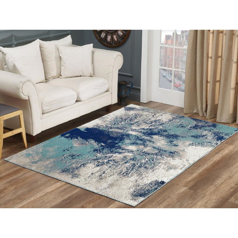 Waymon Performance Abstract Indoor Rug, Rectangle 8' x 10'