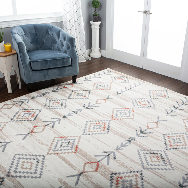 Tapis d'intérieur 100% polypropylène Jabriah, Rectangulaire 2 pi x 3 pi
