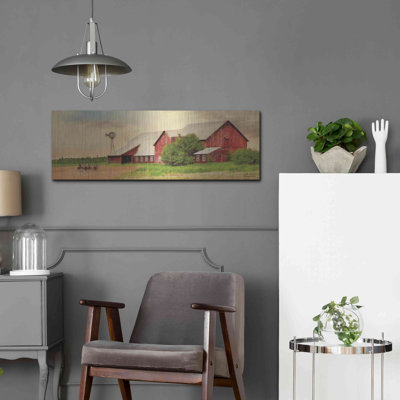 Art mural en métal «Brownsville Farm» par Lori Deiter, Luxe