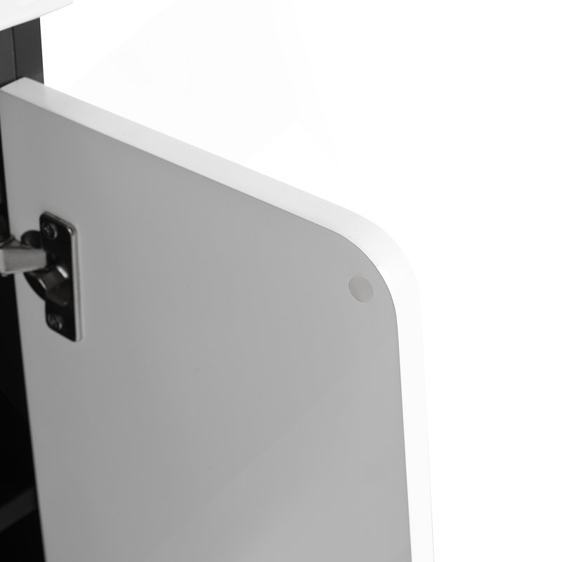Meuble-lavabo mural flottant 32 po avec lavabo simple et porte d'armoire à fermeture en douceur 32 po